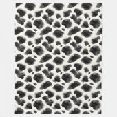 Black and White Cow Print Pattern Fleece Deken (Voorkant)