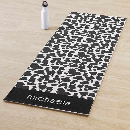 Black and White Cow Spots Pattern Yogamat (In situ)