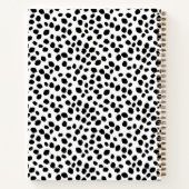 Black and white Dalmatian spot pattern notebook Notitieboek (Achterkant)