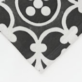 Black and white damask patterns fleece deken (Hoek)