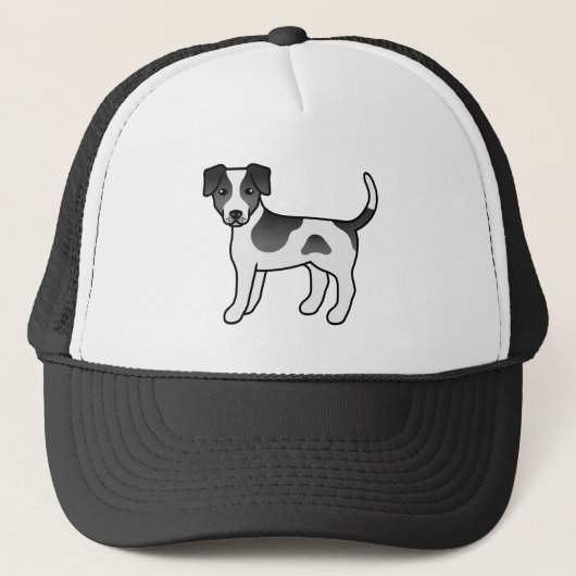 Black and White Danish-Swedish Farmdog Cute Dog Trucker Pet (Voorkant)