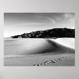 Black and White Death Valley Sand Dunes Poster