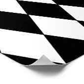 Black and White Diamond Harlequin Pattern Poster (Hoek)