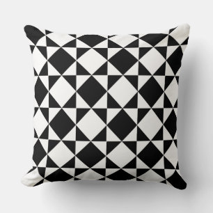 Black and White Diamond Kussen