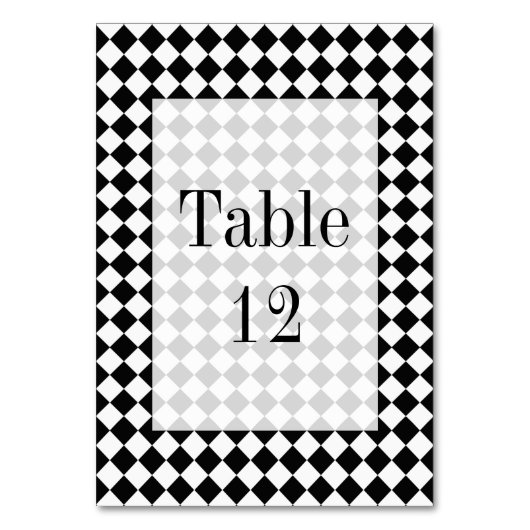 Black and White Diamond Pattern by Shirley Taylor Kaart (Voorkant)