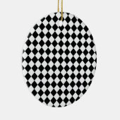 Black and White Diamond Pattern by Shirley Taylor Keramisch Ornament (Rechts)