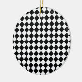 Black and White Diamond Pattern by Shirley Taylor Keramisch Ornament (Links)