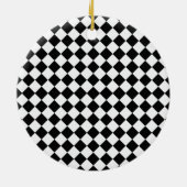 Black and White Diamond Pattern by Shirley Taylor Keramisch Ornament (Achterkant)