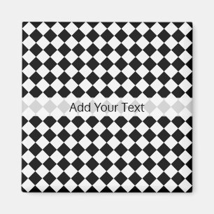 Black and White Diamond Pattern by Shirley Taylor Magneet