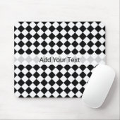 Black and White Diamond Pattern by Shirley Taylor Muismat (Met muis)