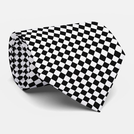 Black and White Diamond Pattern by Shirley Taylor Stropdas (Opgerold)