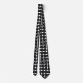 Black and White Diamonds - Lozenge Pattern Stropdas (Achterkant)
