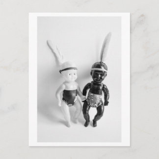 Black and White Doll Indians Briefkaart