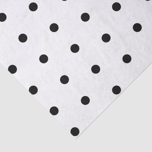 Black And White Dots Classic Gift Wrapping Tissuepapier (Detail)
