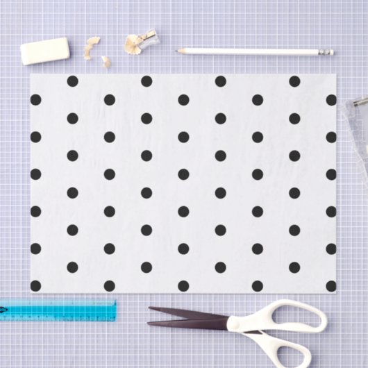 Black And White Dots Classic Gift Wrapping Tissuepapier (Craft)