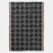 Black and white dotted tooth hound pattern deken (Voorkant Verticaal)