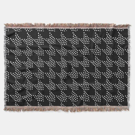 Black and white dotted tooth hound pattern deken (Voorkant)