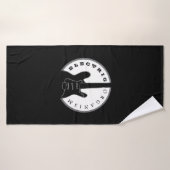 Black and White Electric Guitare Rock Musique mode (Serviette de bain)
