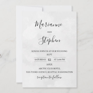 Black and White Elegant Minimalist Invitation