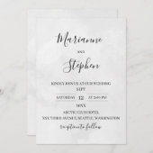 Black and White Elegant Minimalist Invitation (Devant / Derrière)