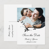 Black and White Enregistrer la photo Date Cartes p (Devant / Derrière)