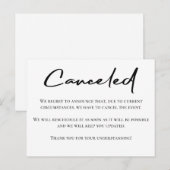 Black and White-evenement geannuleerd Briefkaart (Voorkant / Achterkant)