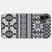 Black and White Fair Isle Knit Sweater Case-Mate iPhone Case (Achterkant (horizontaal))