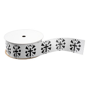 Black and White Faith Cross Journaling Grosgrain Lint
