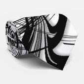 Black and White Fern Glen Stropdas (Opgerold)