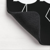 Black and White Flamingo Mousepad Muismat (Hoek)