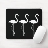 Black and White Flamingo Mousepad Muismat (Met muis)