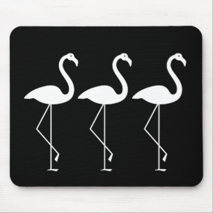 Black and White Flamingo Mousepad Muismat