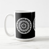 Black And White Floral Mandala Mug (Gauche)