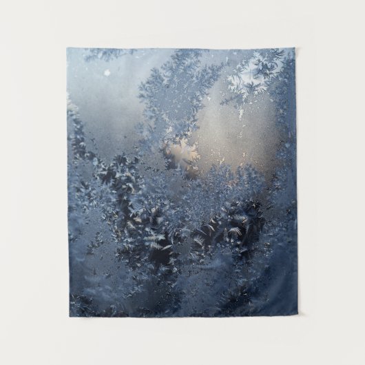 Black and white floral textile wandkleed (Voorkant)