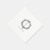 black and white foliage Crest wedding Servet (Hoek)