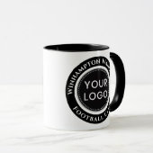 Black and White Football Team Mug (Devant droit)
