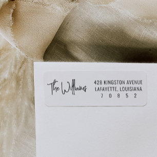 Black and White Fun Modern Return Étiquettes d'adr