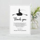 Black and White Funeral Memorial Forever Vist Bedankkaart (Staand voorkant)