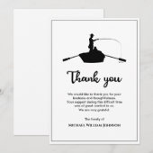 Black and White Funeral Memorial Forever Vist Bedankkaart (Voorkant / Achterkant)