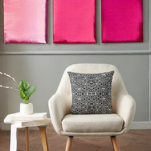 Black and White Funky Cubism Neo Geo Abstract Kussen