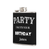 Black and White Funny Birthday Groomsman Heupfles (Links)