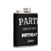 Black and White Funny Birthday Groomsman Heupfles (Rechts)