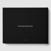 Black and White Funny Sign Jouw naam Guestbook Gastenboek (Achterkant)