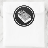 Black and White Fuzz Ronde Sticker (Tas)