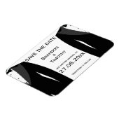 Black and White Gay Weddenschap Save the Date Magn Magneet (Linkerzijde)