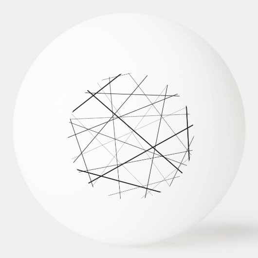 Black and white geometric pattern pingpongballen (Voorkant)
