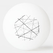Black and white geometric pattern pingpongballen (Achterkant)