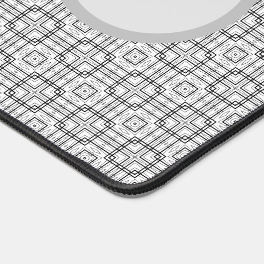 Black and White Geometric Squares Pattern Bureaumat (Hoek)