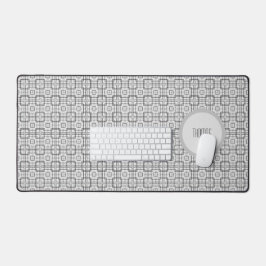 Black and White Geometric Squares Pattern Bureaumat