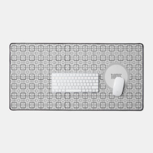 Black and White Geometric Squares Pattern Bureaumat